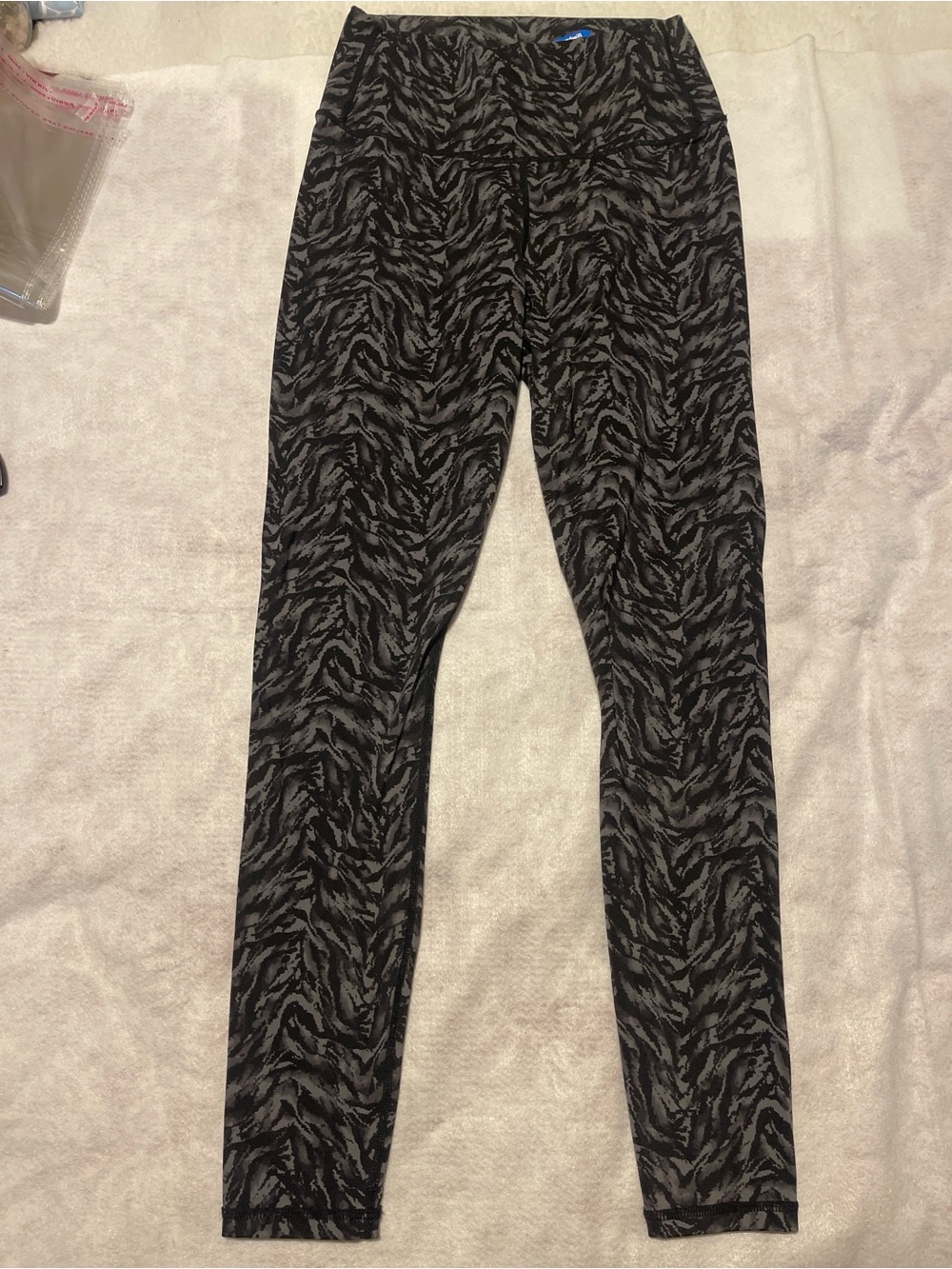Varley Luna High Rise 7/8 Leggings Dark Mono Zebra - XS